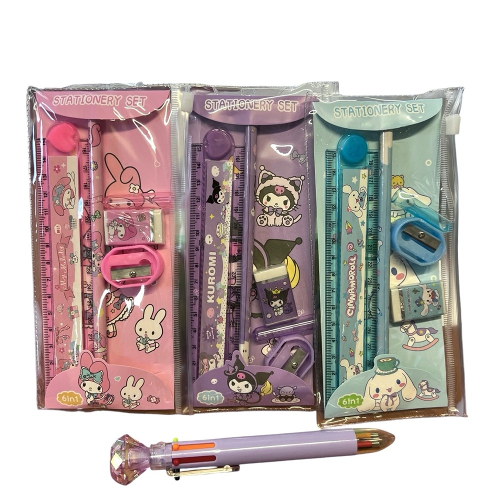 4 pc. Set My Melody, Kuromi, Cinnimoroll